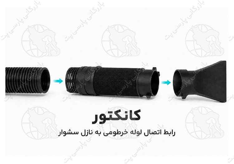 دسته و کانکتور نازل سشوار شرنبائو